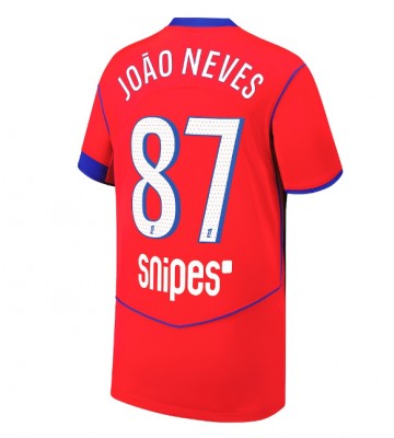 Paris Saint-Germain Joao Neves #87 Tredjetrøje 2025-26 Kortærmet